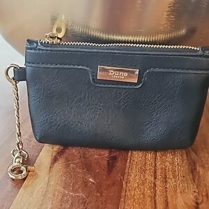 Dune London leather zippered pouch